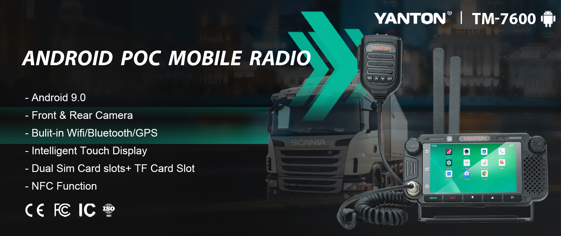 Android 4G PTT PoC Mobile Radio WiFi Smartphone Vehicle Car Radio