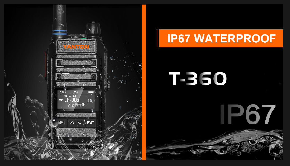 T-360 commercial Two Way Radio Got IP67 Waterproof Certificate